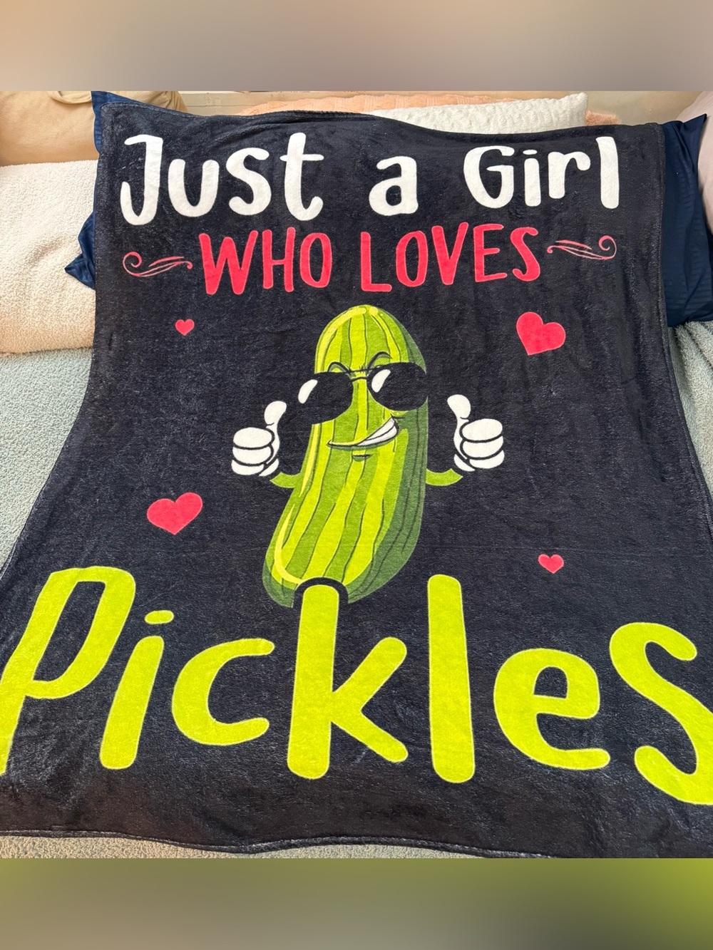 Just A Girl Who Loves Pickles Silky Soft 50” X 60” Throw Blanket